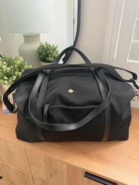 kate spade black Weekender bag